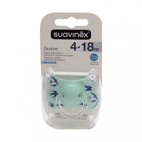 Suavinex® Chupete Silicona T Anatomica Fusion 4- 18 M