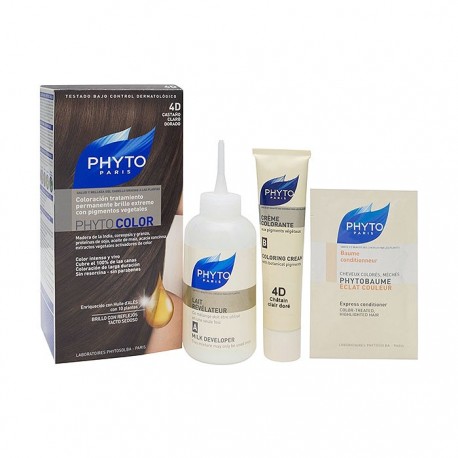 Phyto tinte color 4D castaño dorado 1ud