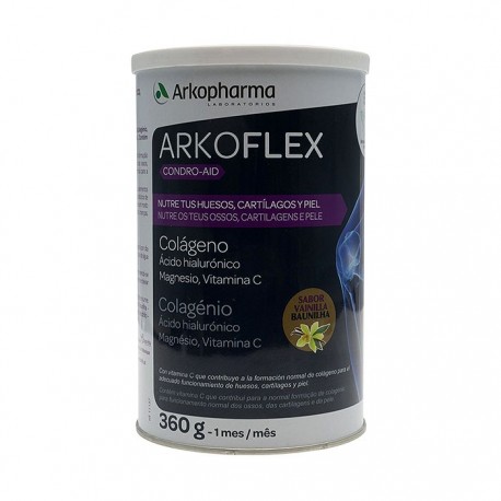 Arkoflex Colágeno + Ác. Hialurónico + Magnesio + Vitamina C sabor vainilla 360gr