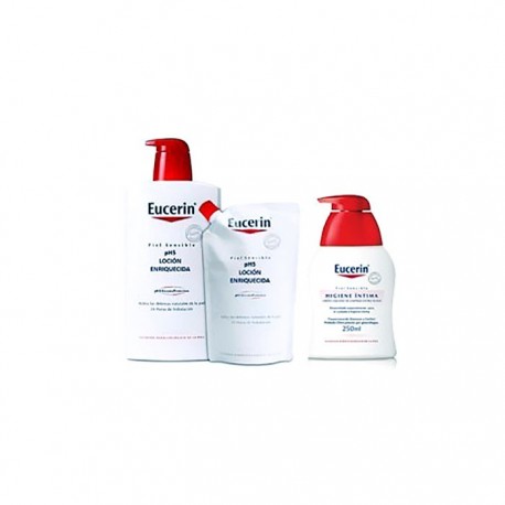 Eucerin® loción pH5 1l + 200ml + gel higiene íntima 250ml