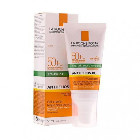 La Roche-Posay Anthelios XL SPF 50+ Gel-Crema Toque Seco Antibrillos Con Color 50ml