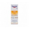 eucerin sun creme tono medio con color cc fp50+ 