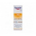 eucerin sun creme tono medio con color cc fp50+ 