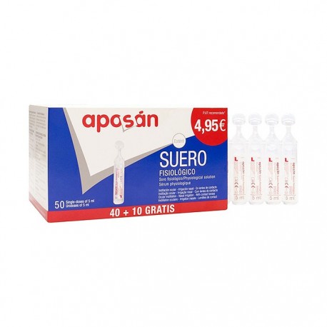 Aposán suero fisiológico nasal 50 monodosisx5ml