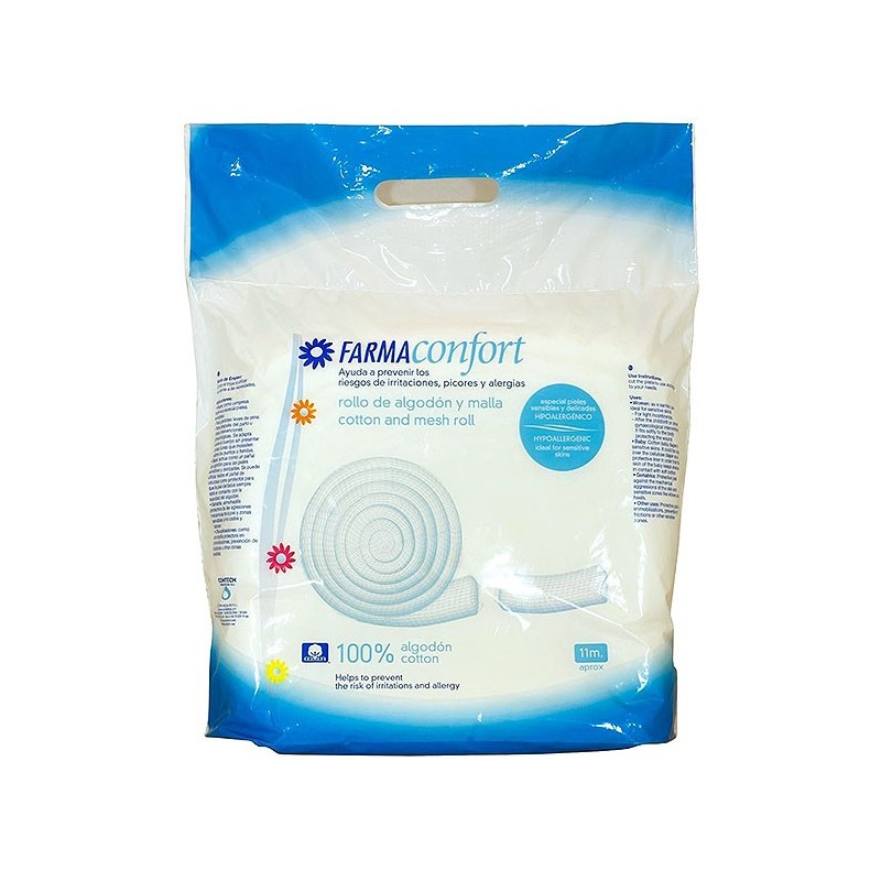 Farmaconfort, Farmaconfort compresas de algodón y malla rollo 11 metros, Farmacias 1000