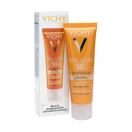Vichy Ideal Soleil Antimanchas SPF50+ 3en1 50ml