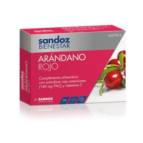 sandoz bienestar arandano rojo cranberry 30 caps