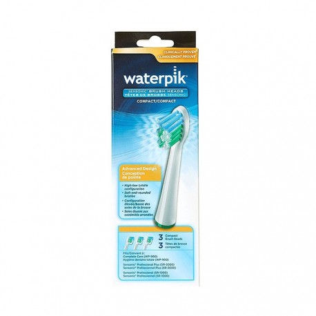 Waterpik® Sensonic SR-1000 recambios de cabezal pequeño 3uds