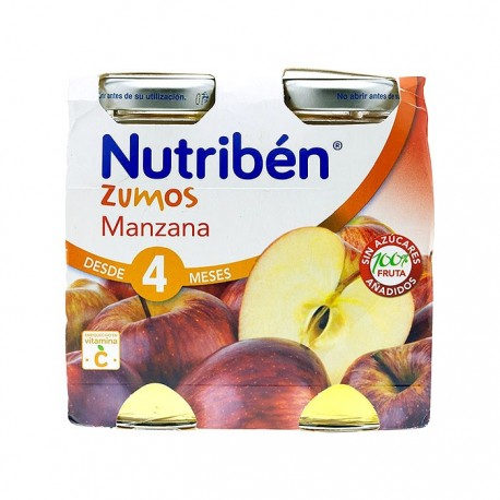 nutriben zumo de manzana 2x130 ml.