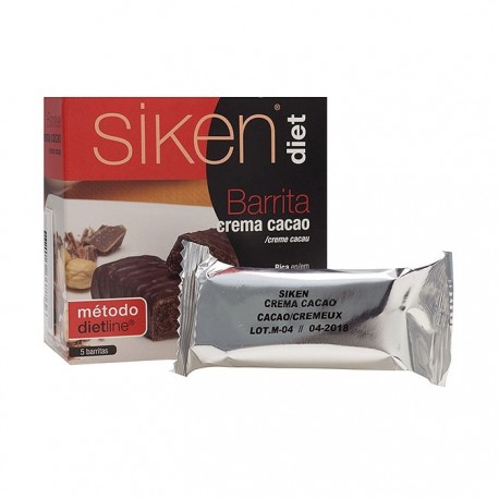 Siken Diet Barritas de Crema Cacao 5uds