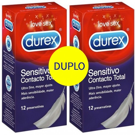 duplo durex sensitivo total 12uds