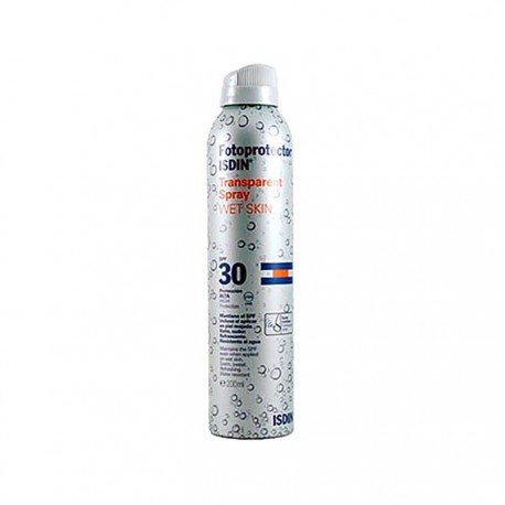 Fotoprotector ISDIN® Wet Skin Transparent spray SPF30+ 200ml
