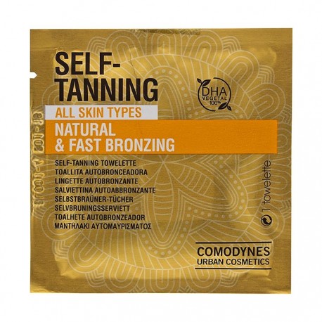 comodynes self-tanning natural & uniform color pack de 8 toallitas