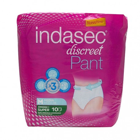 Indasec Discreet Pant Super T.Media 10 Uds