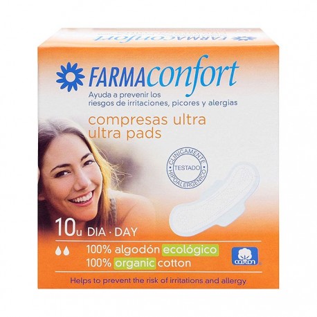 Compresas 100 % Algodón Farmaconfort Ultra Día 