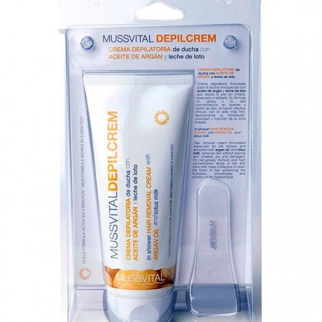 Mussvital Depilcrem Ducha aceite de argán y leche de loto 200ml