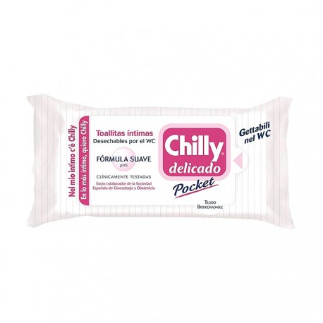 Chilly® Pocket toallitas delicado 12uds