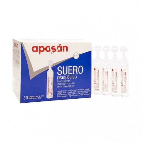 aposan suero fisiologico nasal monodosis 5 ml 30 u