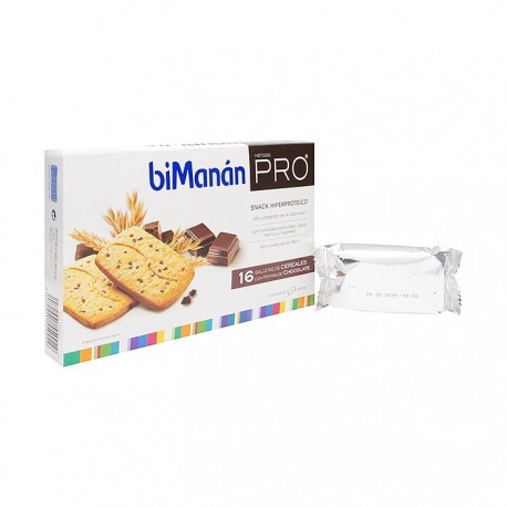 biManán® Pro galletas cereales con pepitas de chocolate 16uds