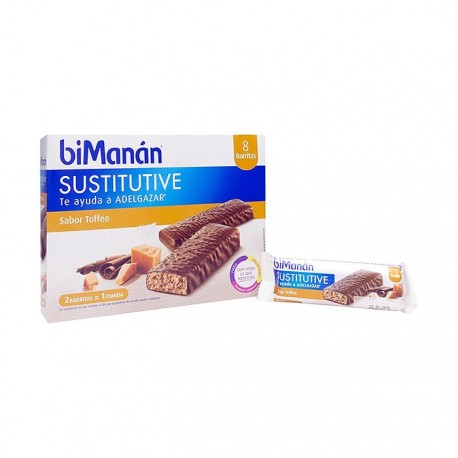 biManán® Sustitutive sabor toffee 8 barritas