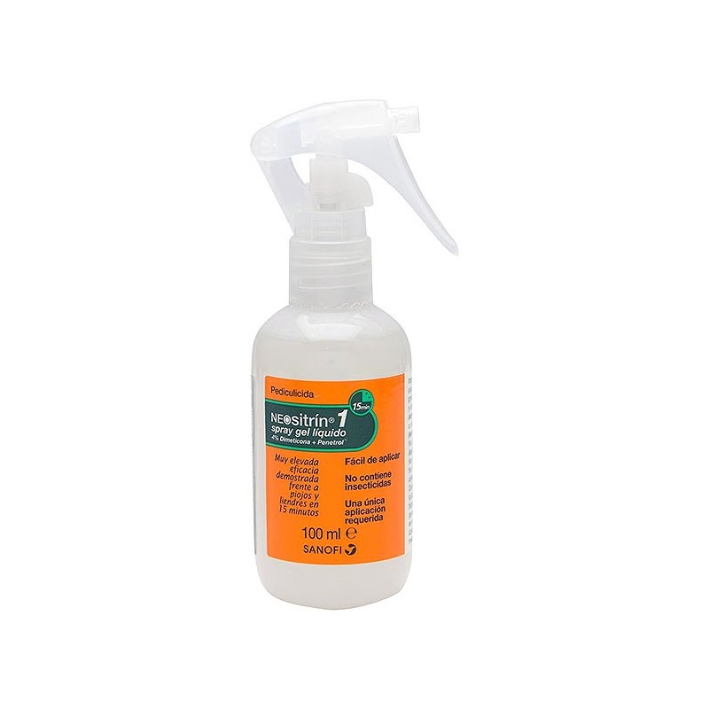 Neositrin Spray Gel - Elimina 100% piojos y liendres en 1 minuto y en 1  aplicación - No contiene insecticidas - Para uso diario a partir de 1 año -  60ml, Blanco : : Belleza