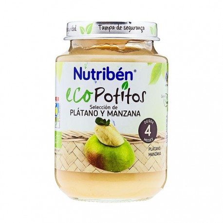 Nutribén® Eco Potitos® selección de plátano y manzana 200g