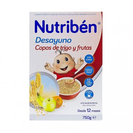 Nutribén® desayuno copos trigo con frutas 750g