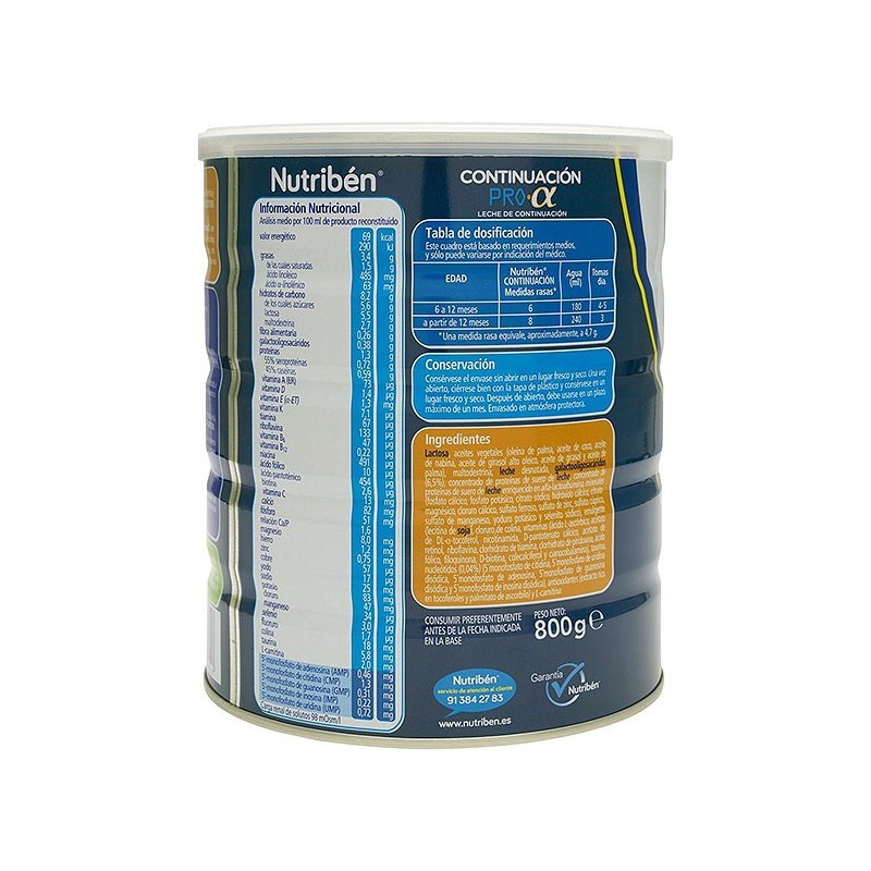 Nutribén Continuación 2 Pro α 800g