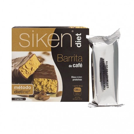 Siken Diet Barrita Sabor Café 5 Unidades