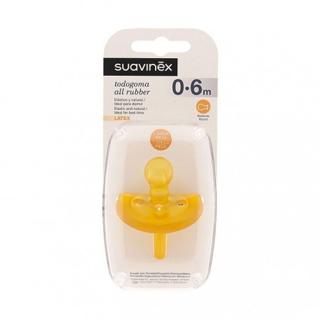 Suavinex® chupete Todogoma tetina látex redonda 0-6 meses 1ud