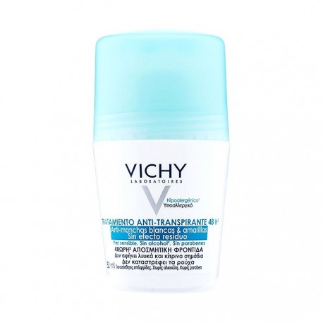 Vichy Tratamiento Anti-Transpirante Anti-Manchas Blancas&Amarillas Sin Efecto Residuo 50ml