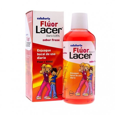 lacer colutorio fluor fresa 0,05 500 ml