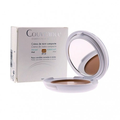 Avène Couvrance crema compacta para pieles grasas color miel 9,5g