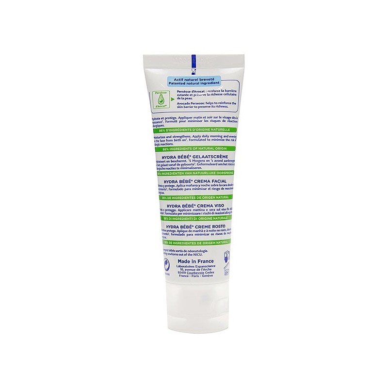 Mustela Crema Hidratante y Suavizante Hydra Bebé de 40 ml, –