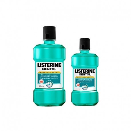 Listerine Mentol Antiséptico Bucal 500ml + 250ml