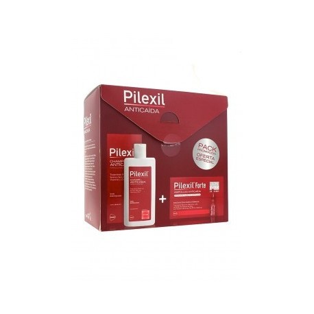 Pilexil Forte Anticaída 15 ampollas de 5 ml + Pilexil Champú Anticaída 300ml