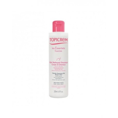 Topicrem Gel Limpiador Suave Cuerpo Y Cabello 200 Ml