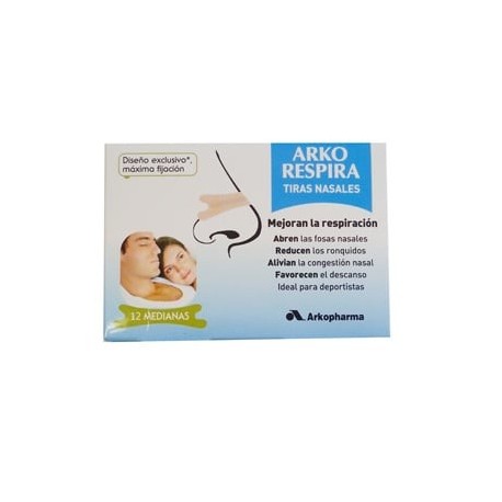 Arkorespira tiras nasales talla mediana 12uds