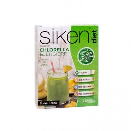 Siken Diet Batido de Chlorella y Jengibre 5 sobres x 20 gr