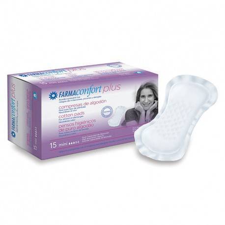 Farmaconfort Plus compresas mini algodón 15uds