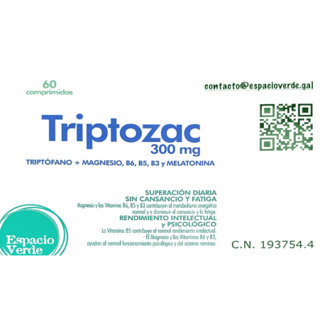 Espacio Verde Triptozac 300mg 60 Comp