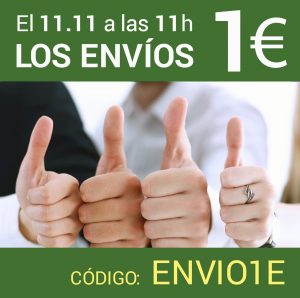 El día 11/11 desde las 11:00 hasta las 12:00 envíos 1€