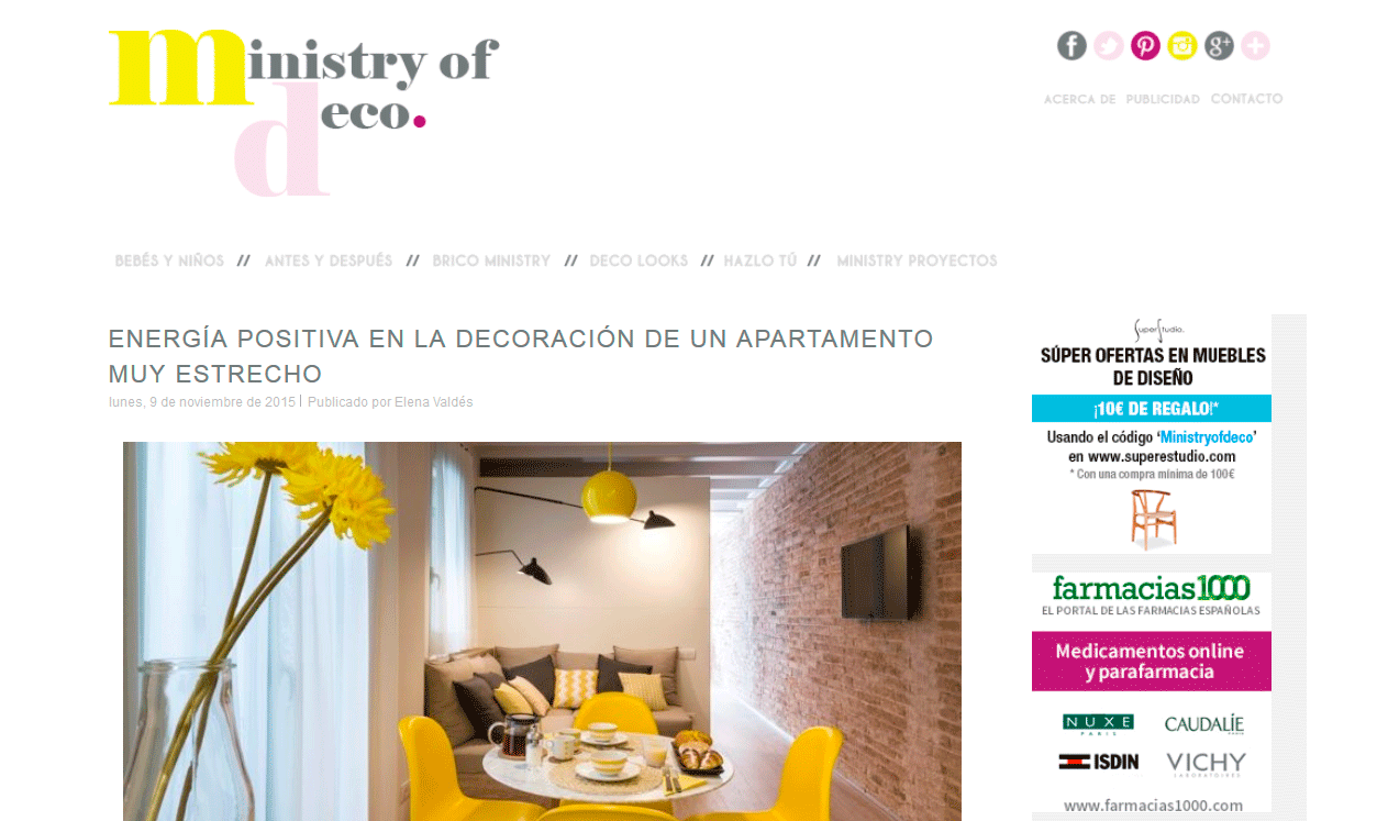 Consigue 5€ de descuento por ser seguidor de Ministry of Deco
